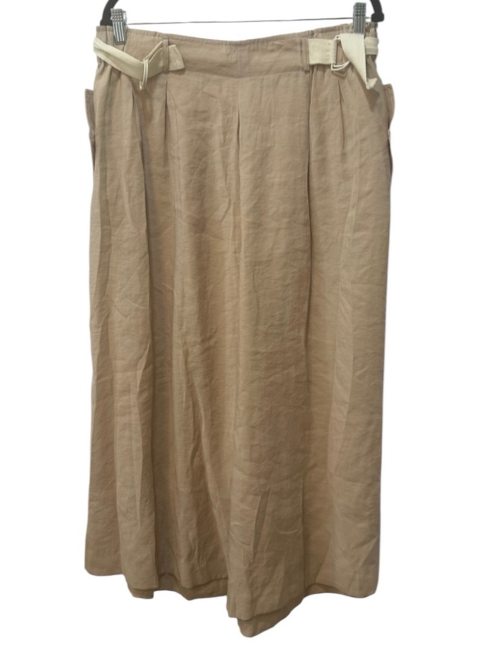 Anthropologie Safari Wide Leg Cargo Belt Flowy Pants in Tan Size Medium - Picture 5 of 14
